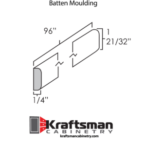 Kraftsman Cabinetry Batten Moulding Summit Platinum Shaker