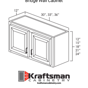 Kraftsman Cabinetry Bridge Wall Cabinet Russett Hickory