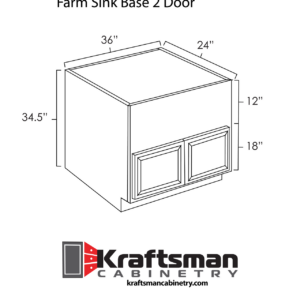 Kraftsman Cabinetry Farm Sink Base 2 Door West Point Grey