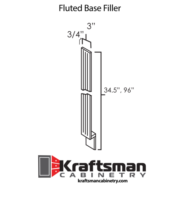 Kraftsman Cabinetry Fluted Base Filler West Point Grey