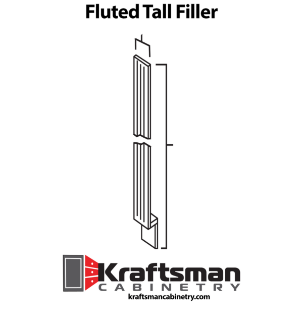 Kraftsman Cabinetry Fluted Tall Filler Winchester Grey