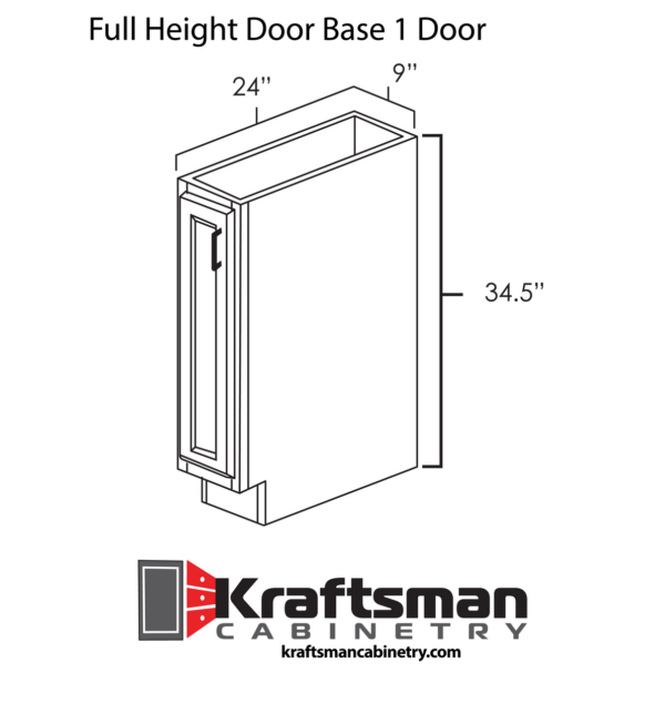 Kraftsman Cabinetry Full Height Door Base 1 Door West Point Grey