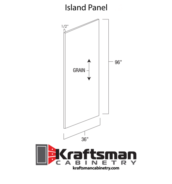 Kraftsman Cabinetry Island Panel Hickory Shaker