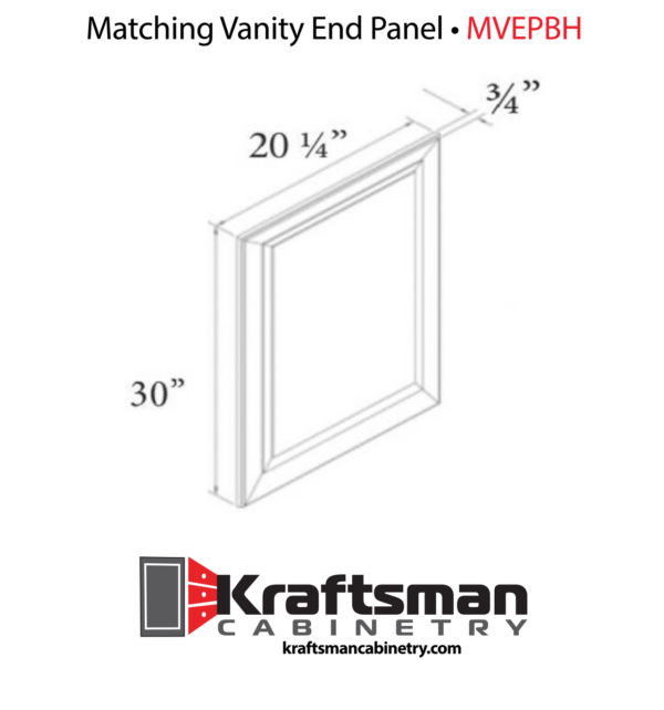 Kraftsman Cabinetry Matching Vanity End Panel Winchester Grey