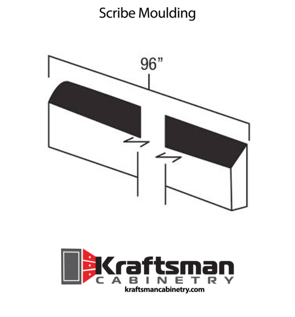 Kraftsman Cabinetry Scribe Moulding Summit White Shaker