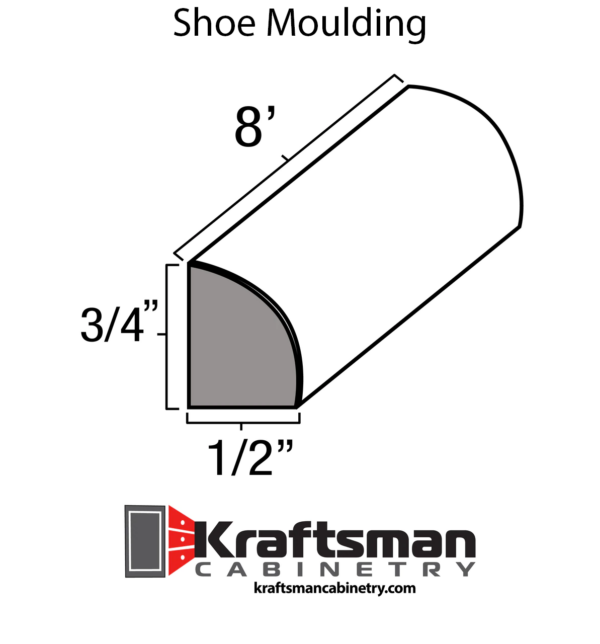 Kraftsman Cabinetry Shoe Moulding Summit White Shaker