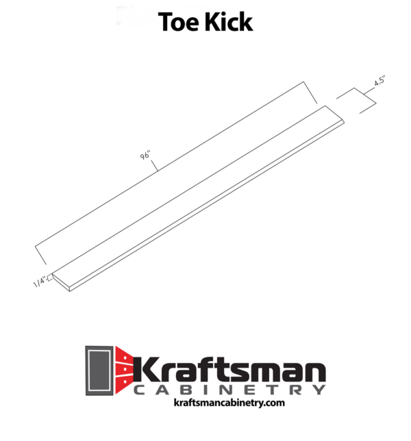 Kraftsman Cabinetry Toe Kick Summit White Shaker