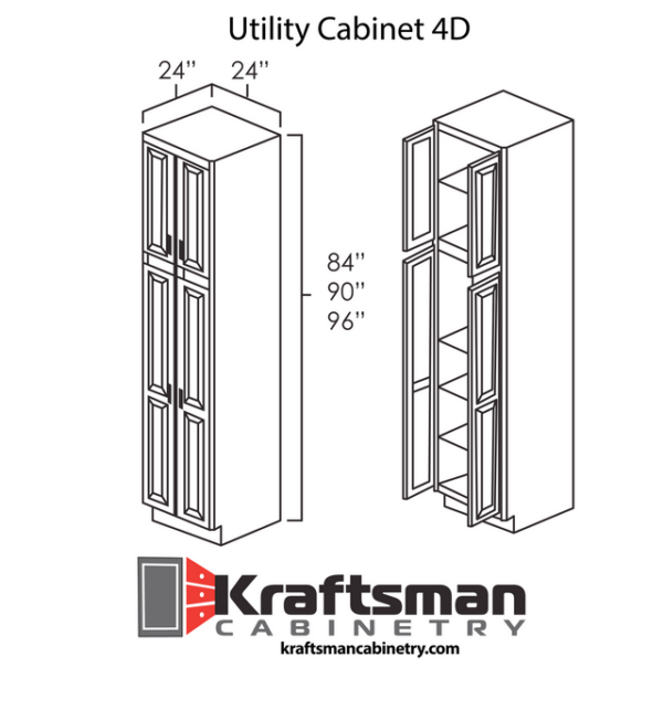 Kraftsman Cabinetry Utility Cabinet 4D West Point Grey