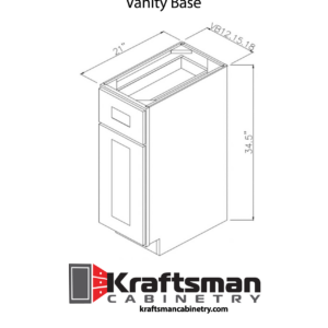 Kraftsman Cabinetry Vanity Base Winchester Grey