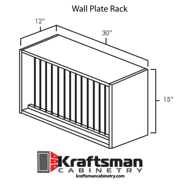 Kraftsman Cabinetry Wall Plate Rack Summit White Shaker