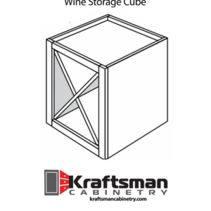 Kraftsman Cabinetry Wine Storage Cube Russett Hickory