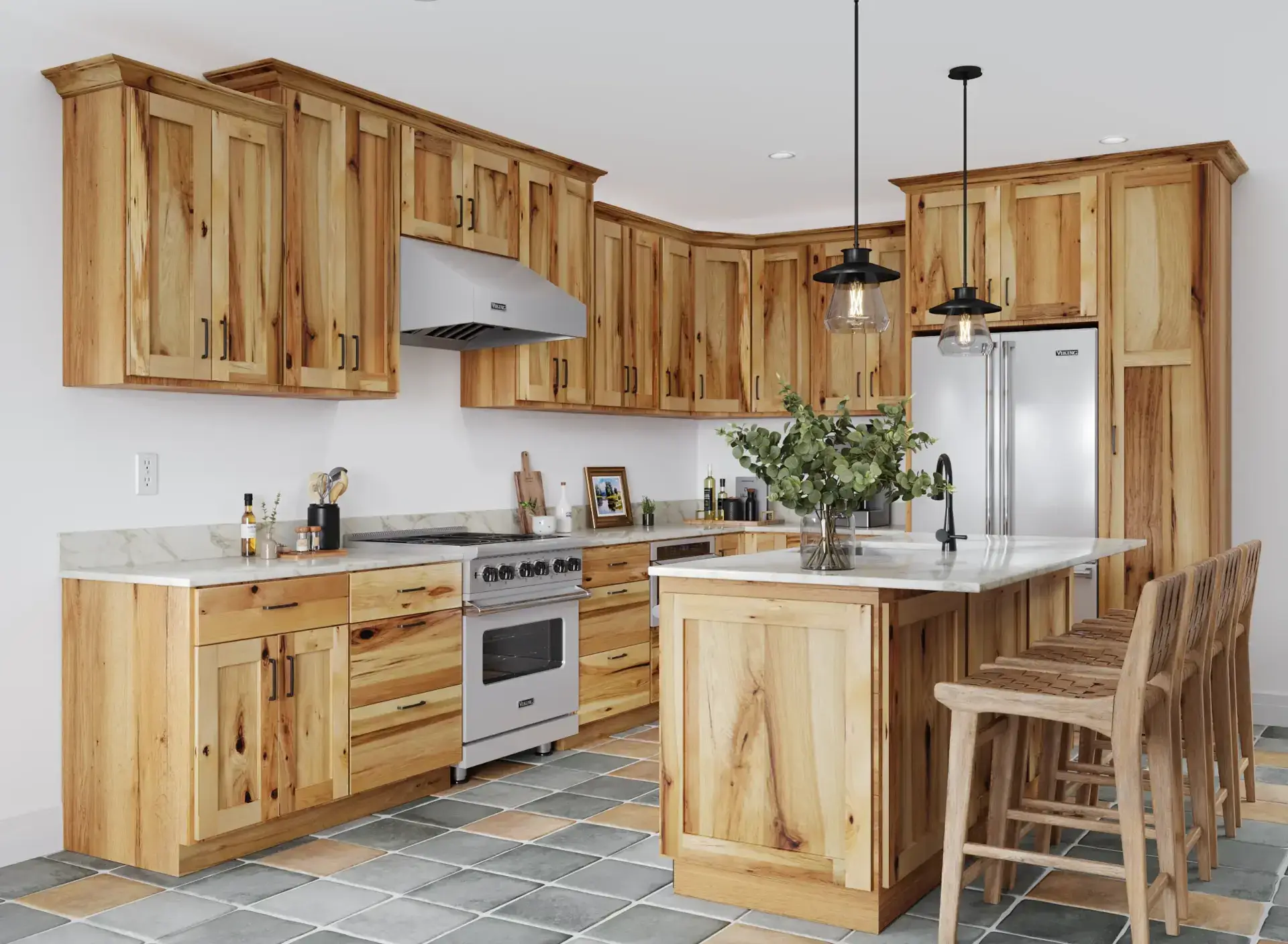 Hickory cabinets by Kraftsman