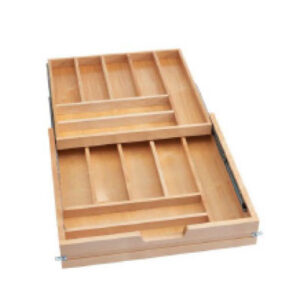 Kraftsman Cabinetry Wood Tiered Cutlery Divider