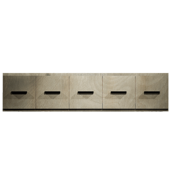 Wall Spice Cabinet 5DR Winchester Grey - Image 2
