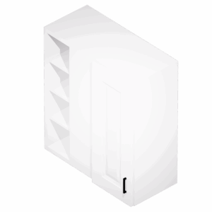 Kraftsman Cabinetry Blind Corner Wall Cabinet 1 Door Aspen White