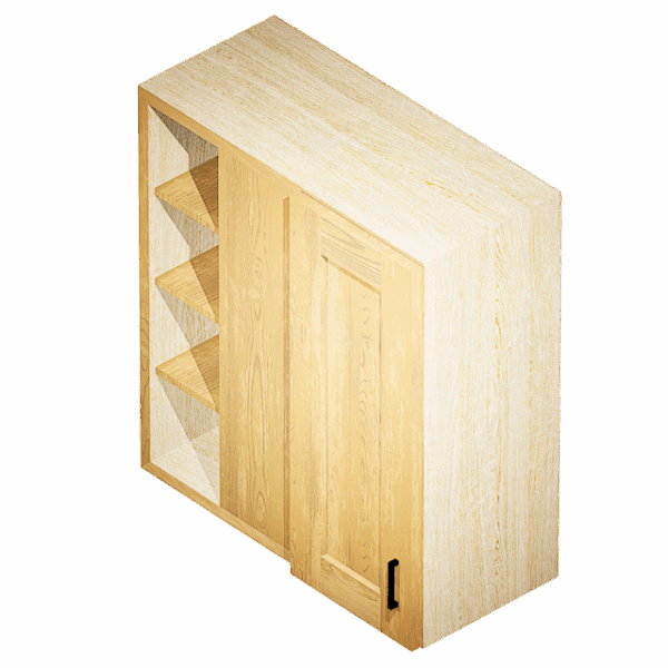 Kraftsman Cabinetry Blind Corner Wall Cabinet 1 Door Cambridge Shaker