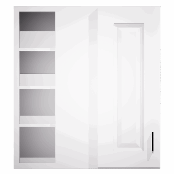 Blind Corner Wall Cabinet 1 Door Aspen White - Image 2