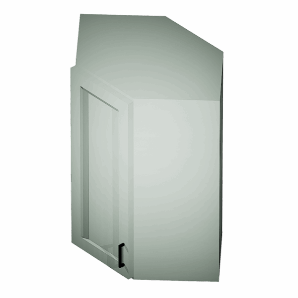 Kraftsman Cabinetry Diagonal Corner Wall Cabinet 1 Door Cambridge Shaker