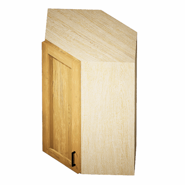 Kraftsman Cabinetry Diagonal Corner Wall Cabinet 1 Door Cambridge Shaker