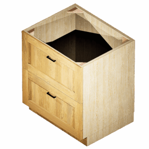 Kraftsman Cabinetry 2 Drawer Base Cabinet Hickory Shaker
