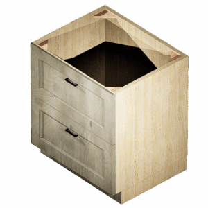 Kraftsman Cabinetry 2 Drawer Base Cabinet Winchester Grey