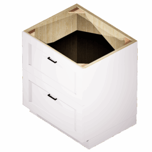 Kraftsman Cabinetry 2 Drawer Base Cabinet Cambridge Shaker