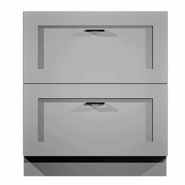 2 Drawer Base Cabinet Summit Platinum Shaker - Image 2