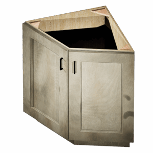 Kraftsman Cabinetry Base End Angle Cabinet 2 Door Winchester Grey