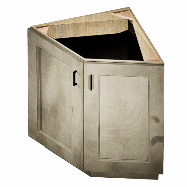 Kraftsman Cabinetry Base End Angle Cabinet 2 Door Winchester Grey