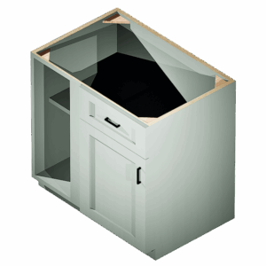Kraftsman Cabinetry Blind Corner Base 1 Drawer 1 Door Cambridge Shaker