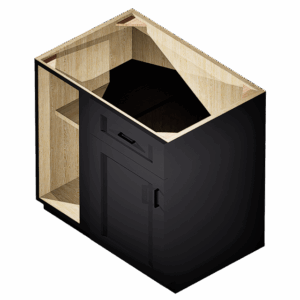 Kraftsman Cabinetry Blind Corner Base 1 Drawer 1 Door Cambridge Shaker