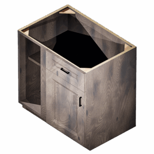 Kraftsman Cabinetry Blind Corner Base 1 Drawer 1 Door West Point Grey