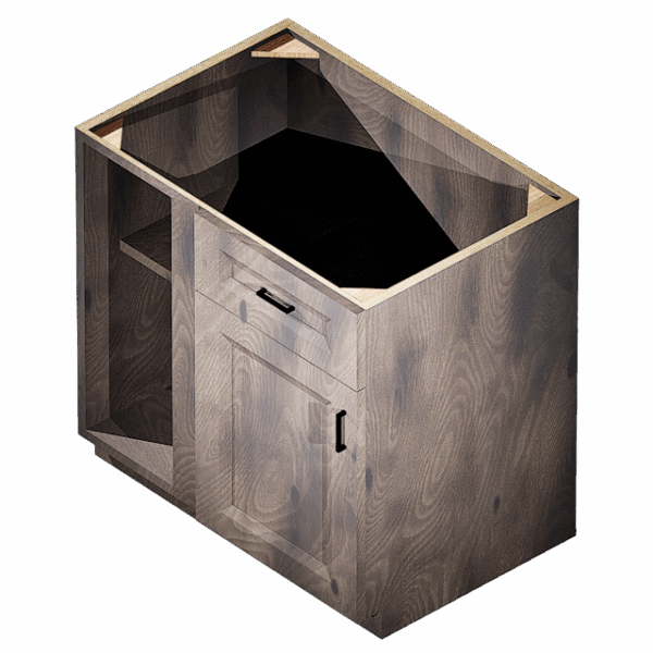Kraftsman Cabinetry Blind Corner Base 1 Drawer 1 Door West Point Grey