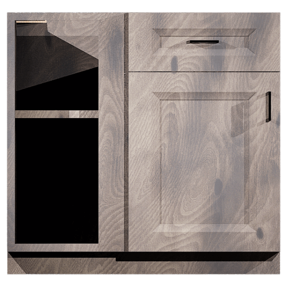 Blind Corner Base 1 Drawer 1 Door West Point Grey - Image 2