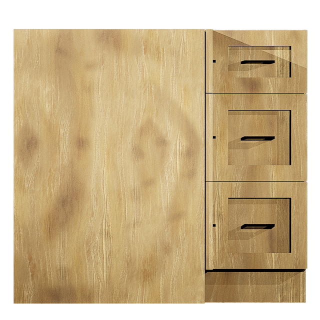 Corner Base Cabinet 3 Drawer - Image 2