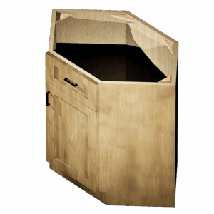 Kraftsman Cabinetry Diagonal Corner Sink Base 1 Front 1 Door Cambridge Shaker