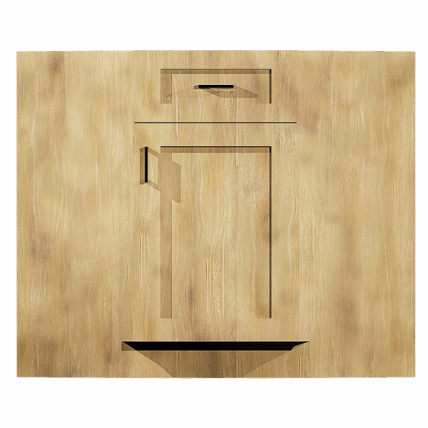 Diagonal Corner Sink Base 1 Front 1 Door - Image 2