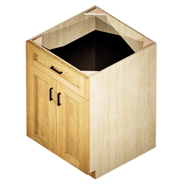 Kraftsman Cabinetry Base Cabinet 1 Drawer 2 Door Winchester Grey