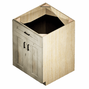 Kraftsman Cabinetry Base Cabinet 1 Drawer 2 Door Winchester Grey
