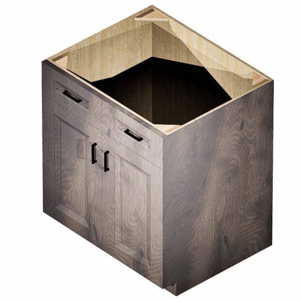 Kraftsman Cabinetry Base Cabinet 2 Drawer 2 Door West Point Grey