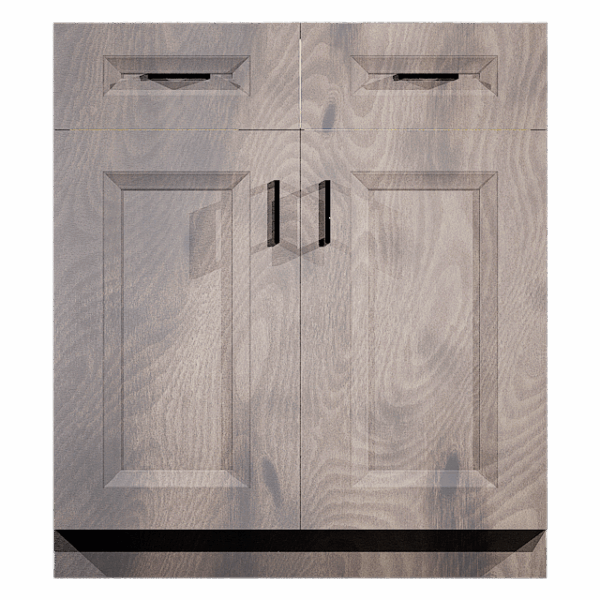 Base Cabinet 2 Drawer 2 Door West Point Grey - Image 2