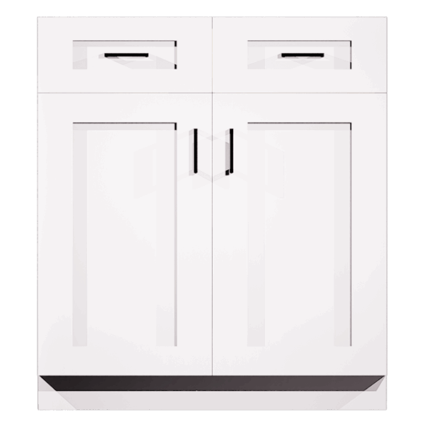 Base Cabinet 2 Drawer 2 Door Summit White Shaker - Image 2