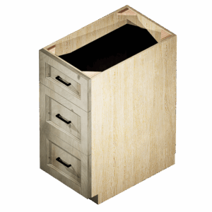 Kraftsman Cabinetry Drawer Base Cabinet 3 Drawer Winchester Grey