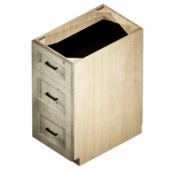 Kraftsman Cabinetry Drawer Base Cabinet 3 Drawer Winchester Grey