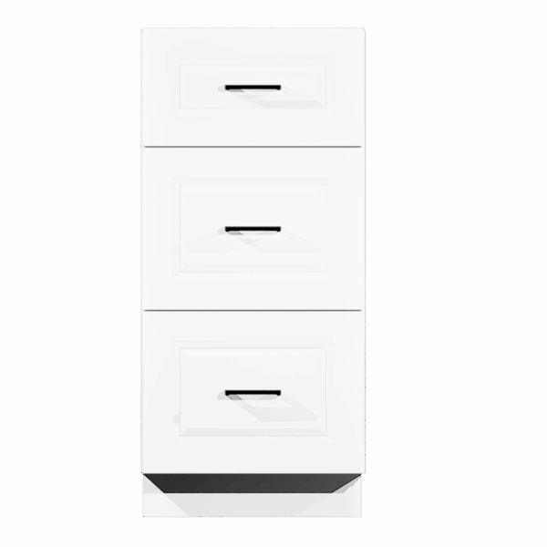 Drawer Base Cabinet 3 Drawer Aspen White - Image 2