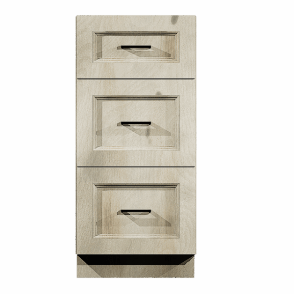 Drawer Base Cabinet 3 Drawer Winchester Grey - Image 2