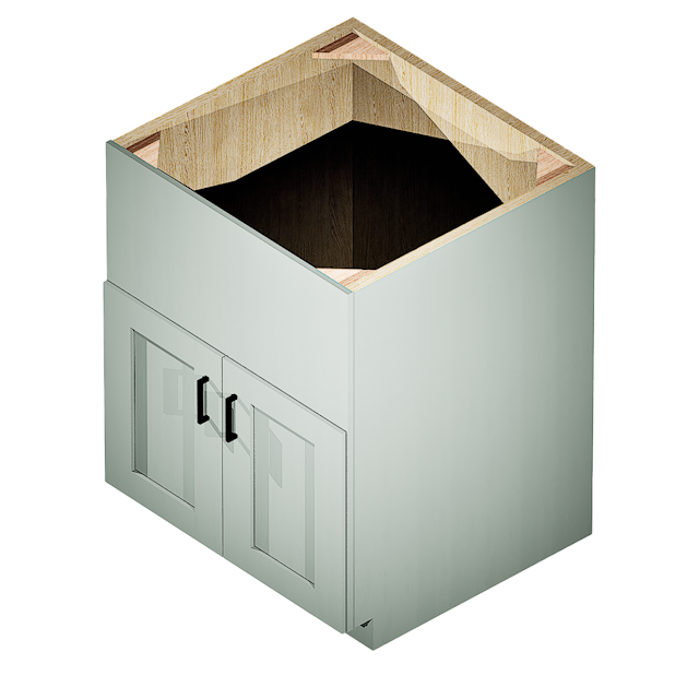 Kraftsman Cabinetry Farm Sink Base 2 Door Cambridge Shaker