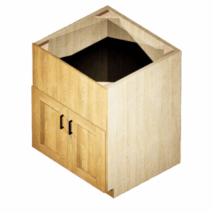 Kraftsman Cabinetry Farm Sink Base 2 Door Hickory Shaker
