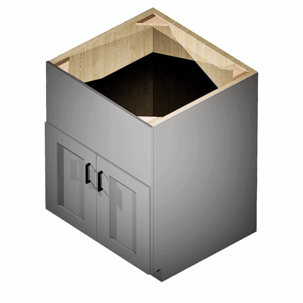 Kraftsman Cabinetry Farm Sink Base 2 Door Summit Platinum Shaker