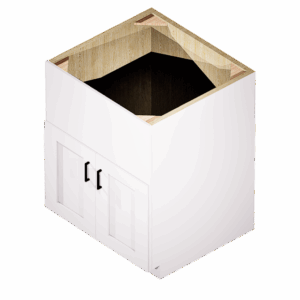 Kraftsman Cabinetry Farm Sink Base 2 Door Summit White Shaker